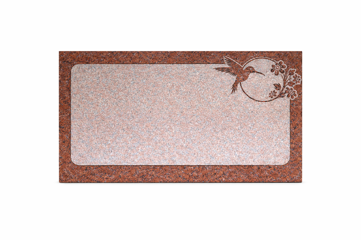 hummingbird cemetery marker design small 